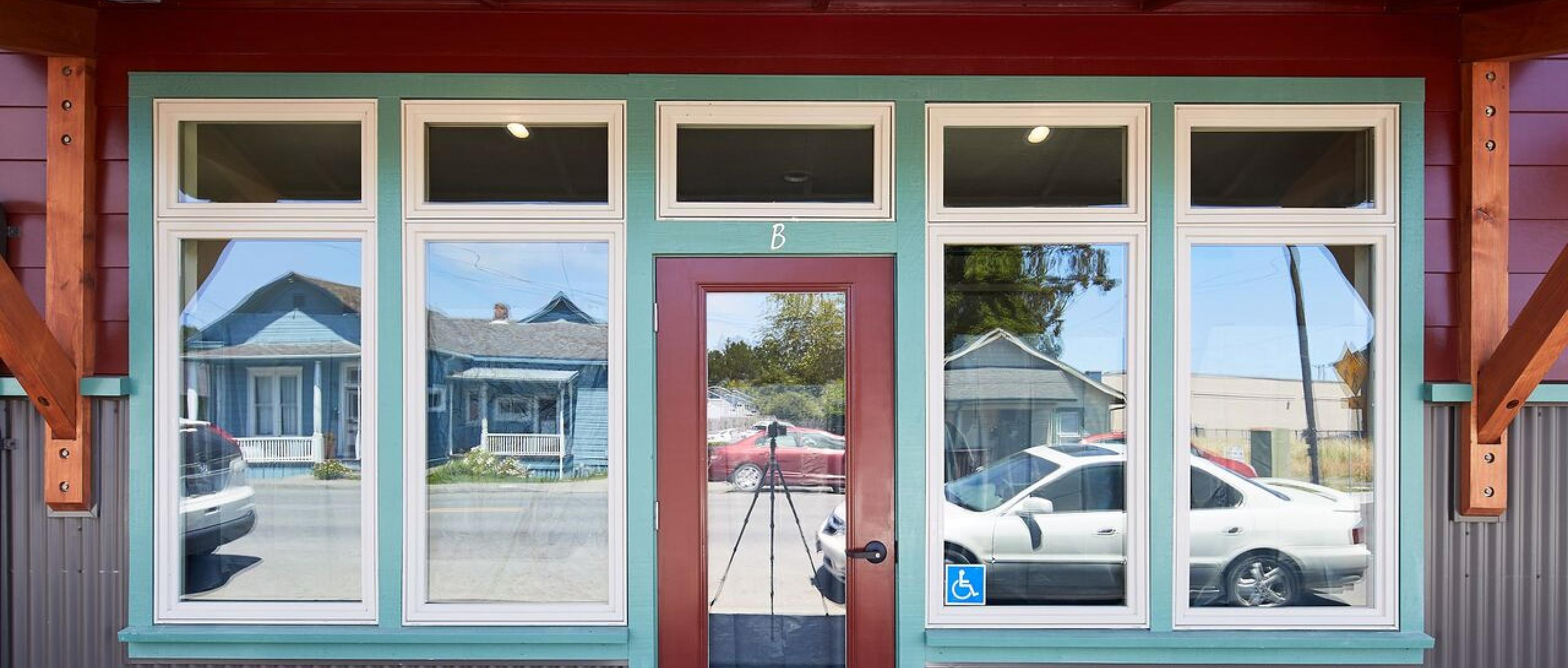 Exterior door view of remiorz office building in arcata california